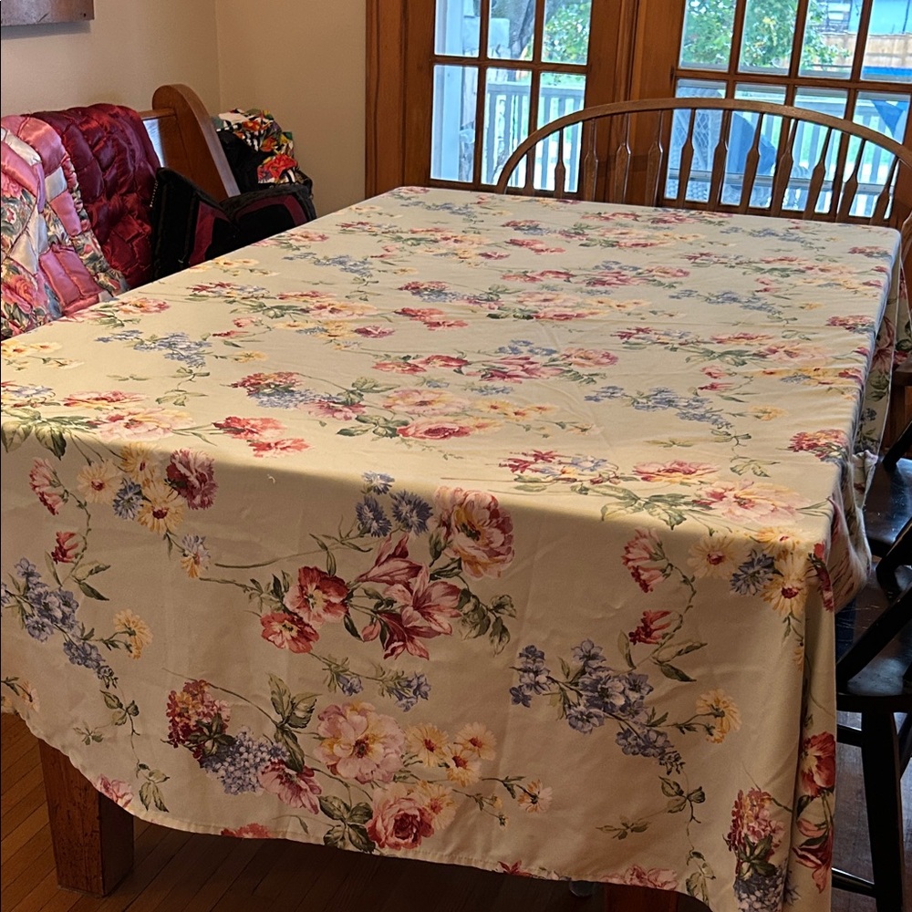 Beautiful floral tablecloth